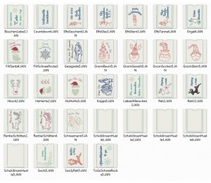 Stickserie ITH - Schokolinsen Adventskalender to go Hüllen